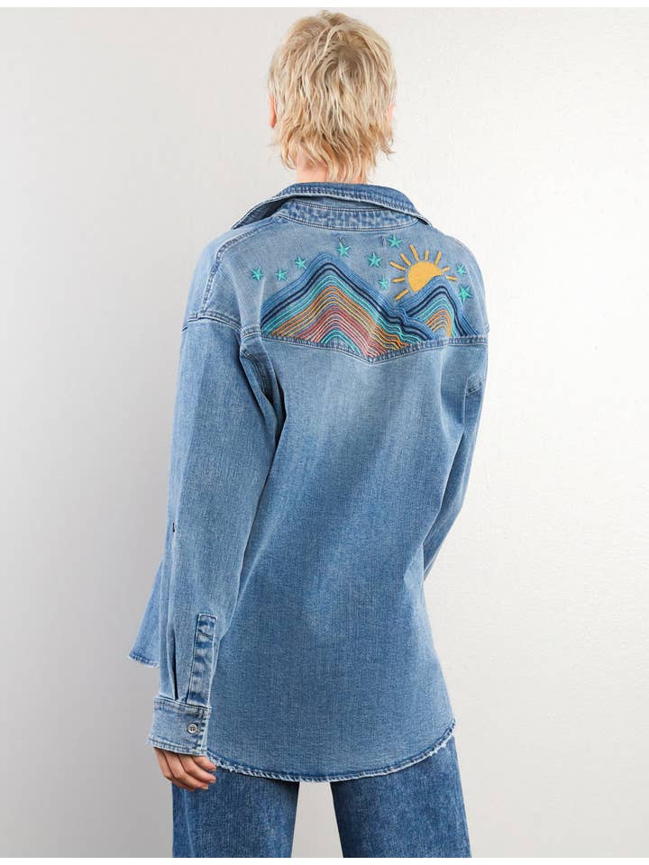 Denim Weekend Warrior Shirt for wholesale on Faire7