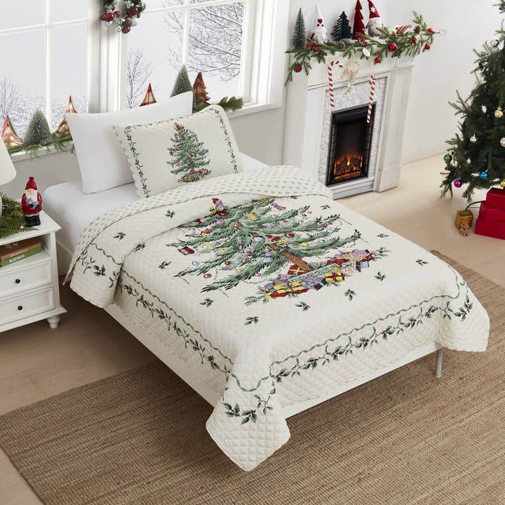 Ensemble de couette double en forme de sapin de Noël Spode® pour la vente par Avanti Linens