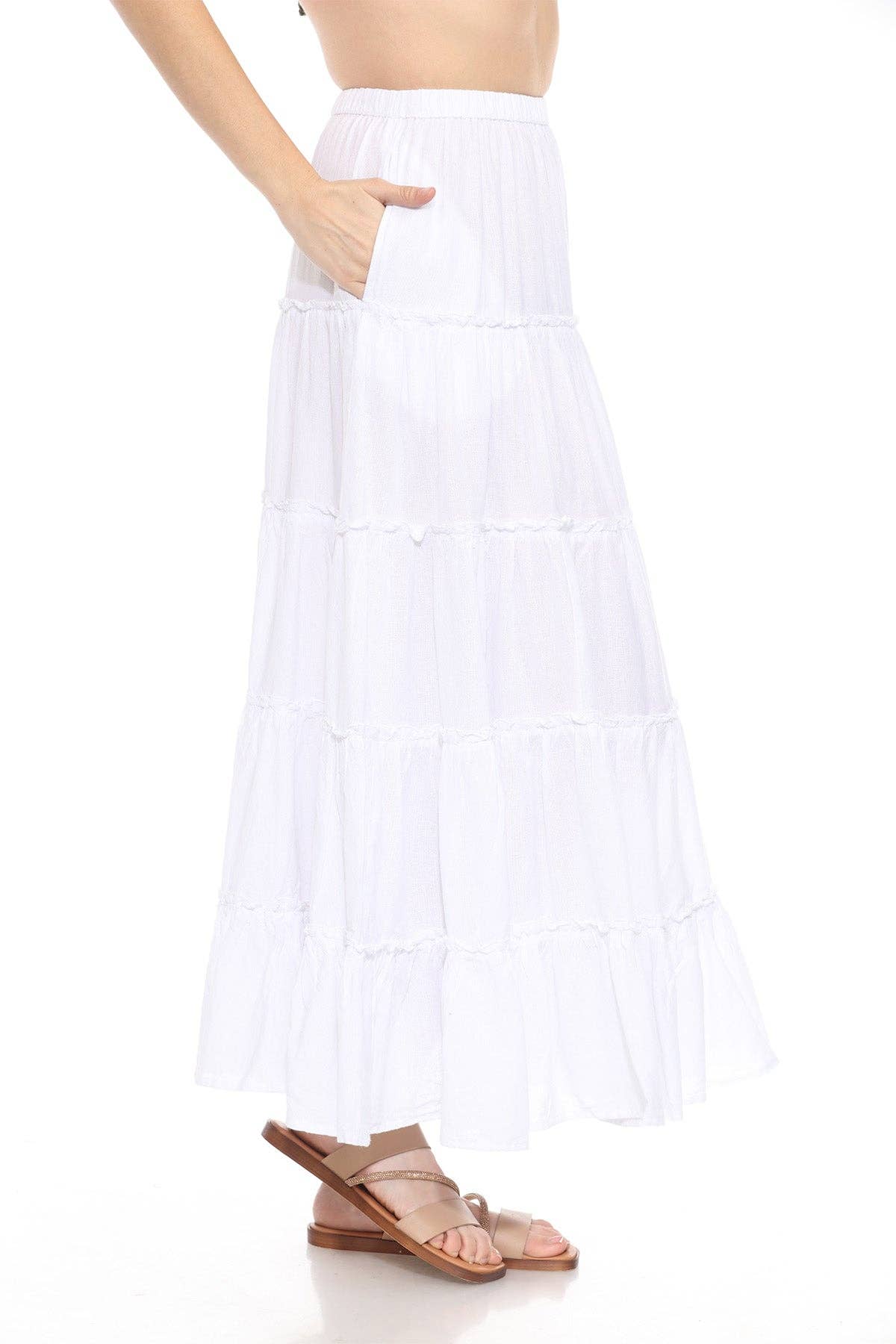 Lakhays Collection Inc. - Wholesale Skirt - Women's - Five Layer Tiered Maxi Skirt4