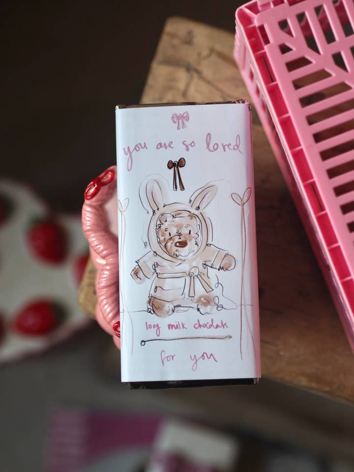 The 100g Cosy Bear Chocolate Bar ‘You’re The Best’ for wholesale by Made by Leah