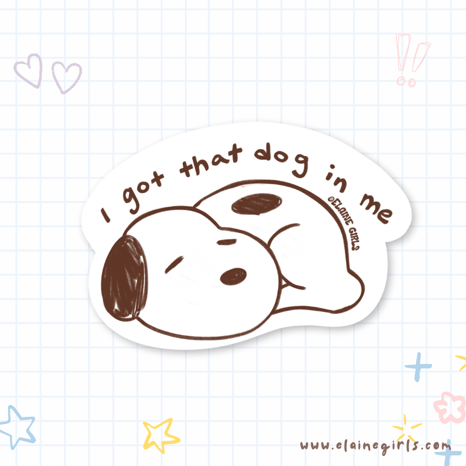 Elaine Girls - Wholesale Sticker -  Sticker Snoopy Inspired That Dog In Me1