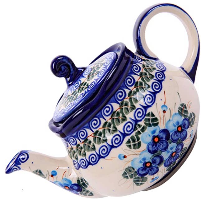 Lidia's Polish Pottery, Inc. - Vente Théière - Théière en poterie polonaise de 30 onces (environ 887 ml)