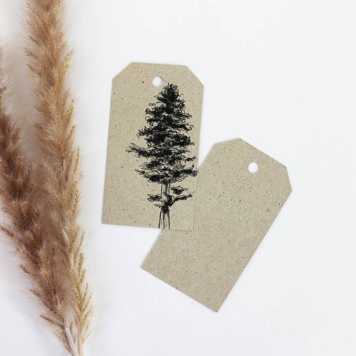NOA Papeterie - Wholesale Gift Tag - Gift tag made of grass paper, white fir1