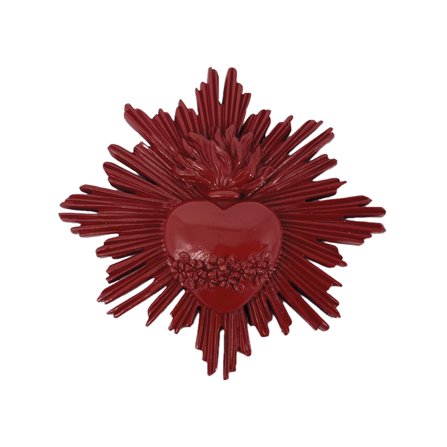 Opjet Paris – Arte de parede dimensional/3D por atacado – Decoração Ex-voto coração vermelho L14,5 P2 A13,5cm0