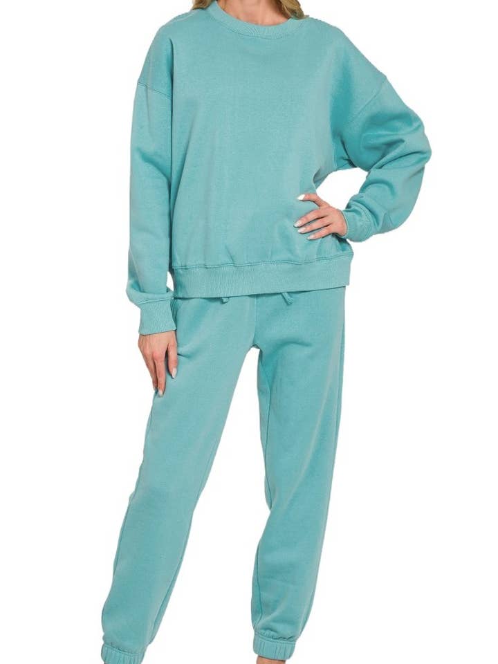 Ensemble pull à manches longues en polaire et jogger pour la vente par Vanilla Monkey