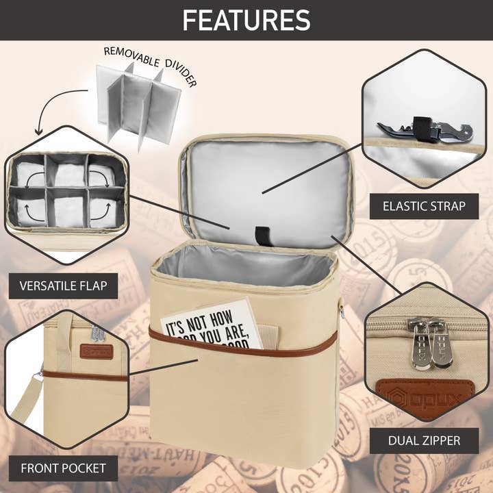 OPUX - Wholesale Wine Tote - 6 Bottle Wine Carrier Bag11