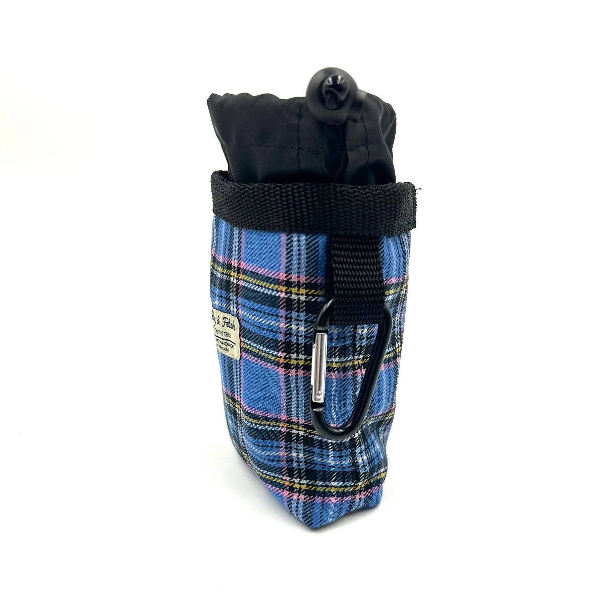 Barkley and Fetch – wholesale Pet treat bag – Dog – Blue Tartan Treat Bag2