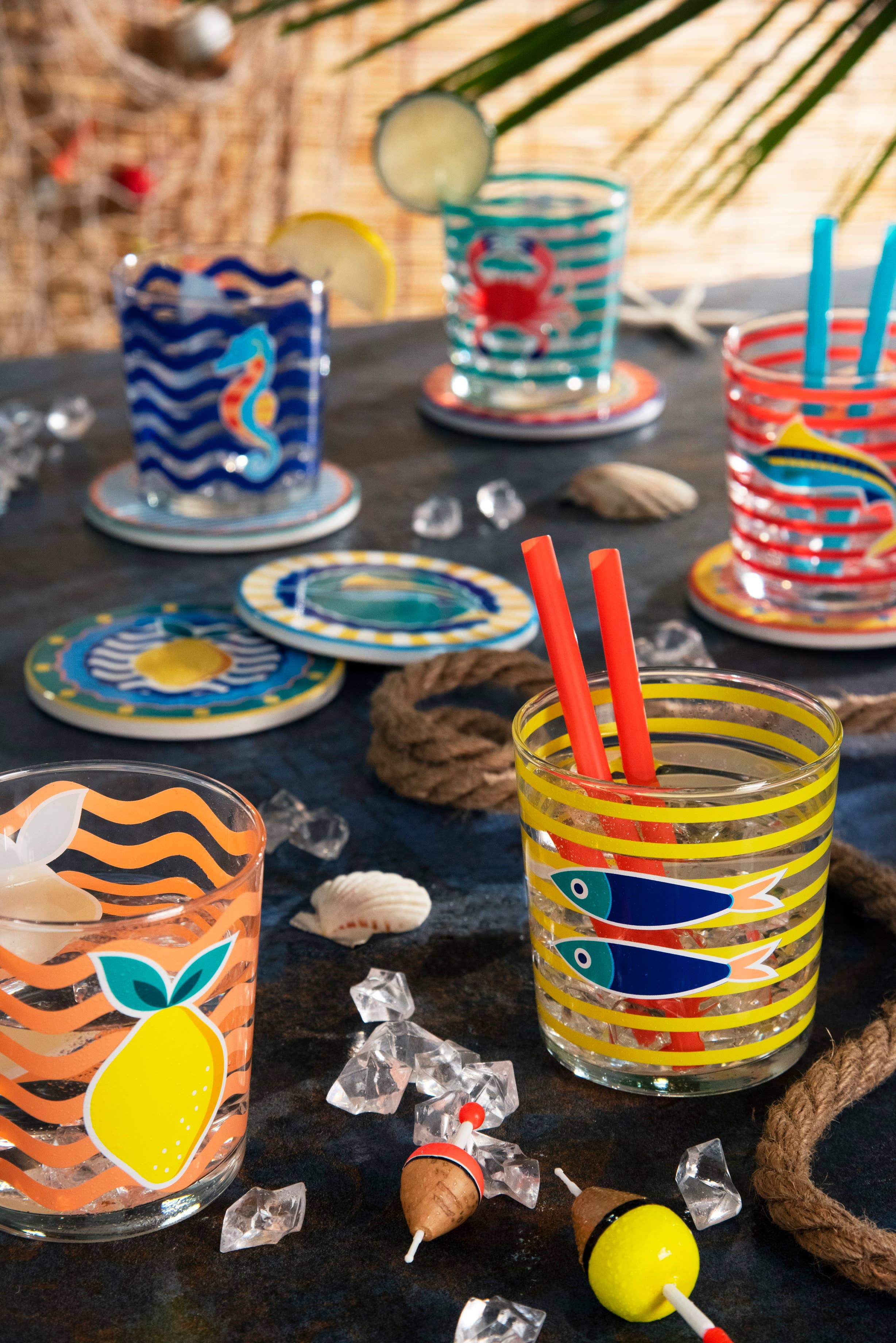 multicolour Set of 6 Corfù Glasses CL 35 for wholesale on Faire3