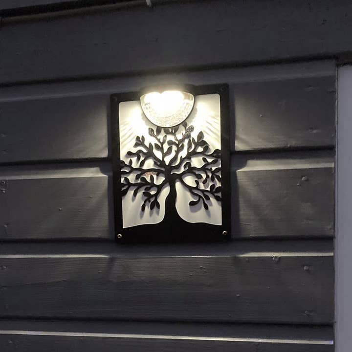 Florys Online – wholesale Outdoor ornament/decor – Tree of Life Solar Light Wall Plaque3