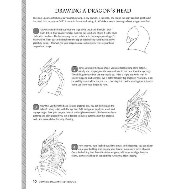 Simon & Schuster - Wholesale Book - Adult - Drawing Dragons Sketchbook by Sandra Staple