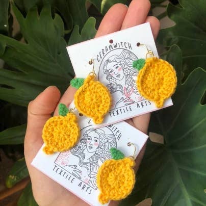 Ceramwitch - Vendita all'ingrosso Orecchini pendenti - Orecchini all'uncinetto con limone