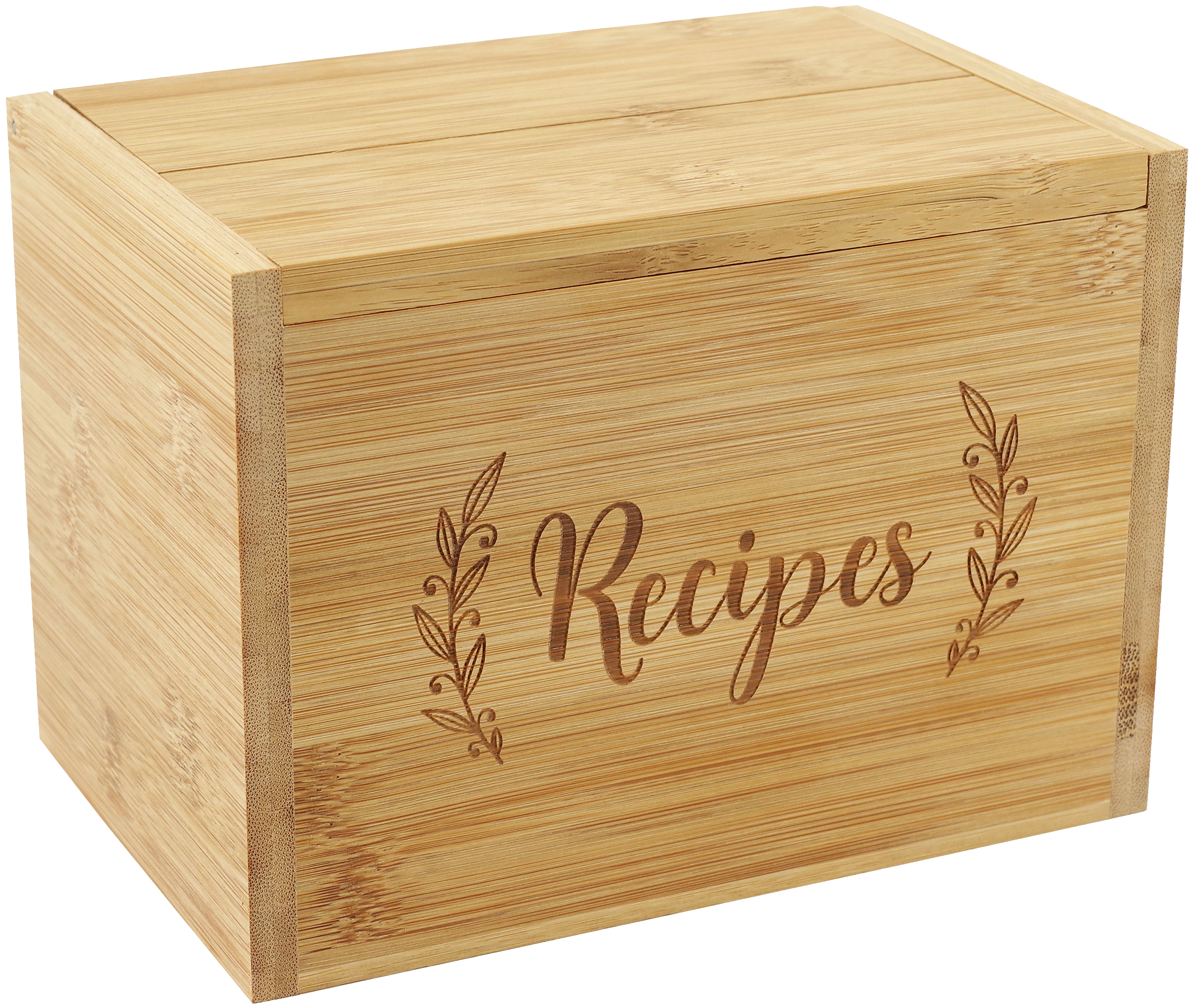 Peter Pauper Press - Wholesale Recipe Box - Bamboo Recipe Box Set0