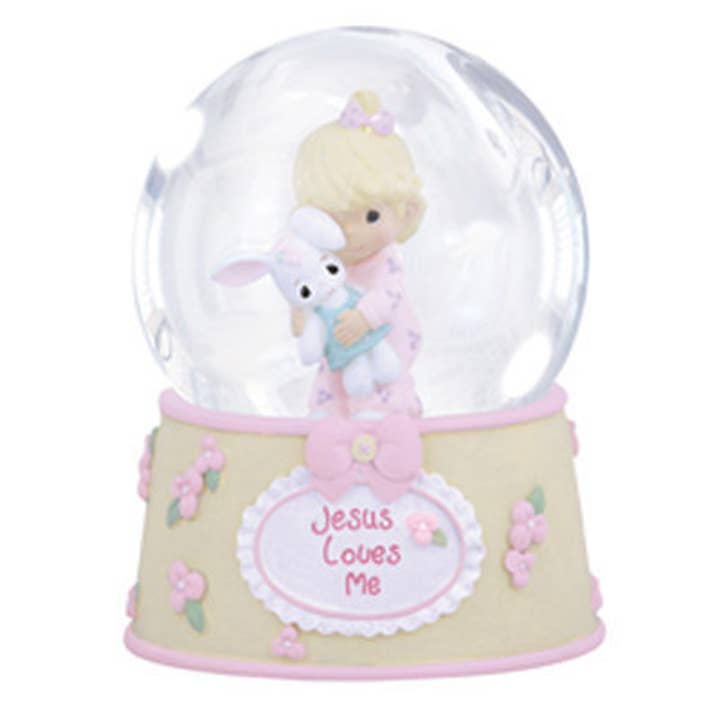 Precious Moments - Wholesale Snow Globe - Precious Moments Girl With Bunny Waterball