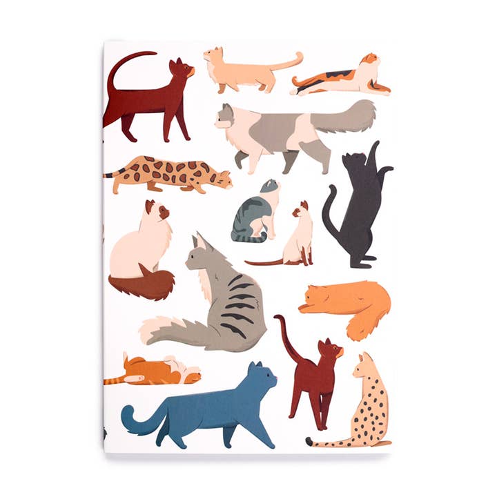 Puckator Ltd - Wholesale Notebook - Feline Fine Cats Recycled Paper A5 Notebook