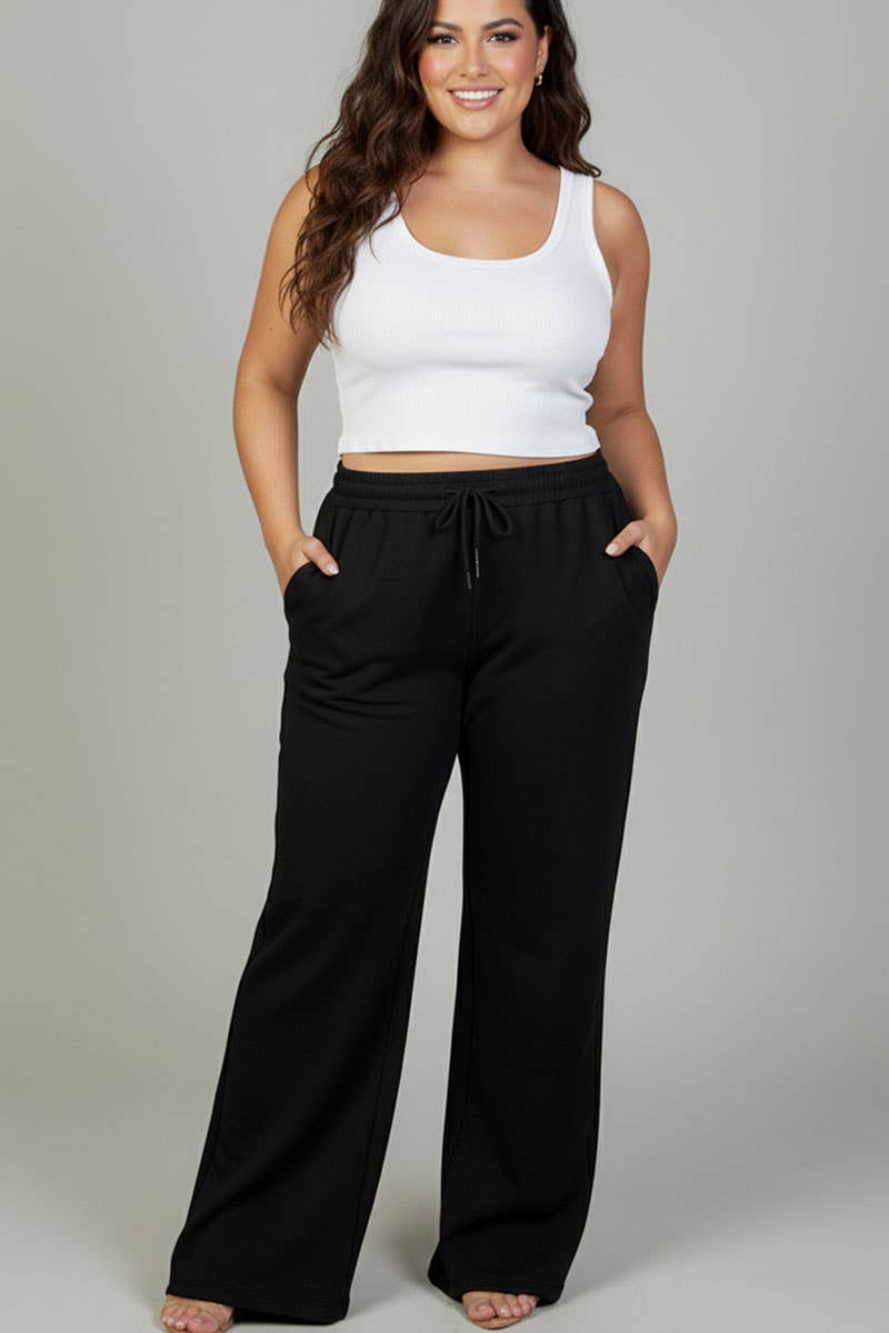 CAPELLA APPAREL - Vente Pantalon d'intérieur/de jogging – femme - Pantalon de survêtement à poche inclinée à cordon de serrage de grande taille0