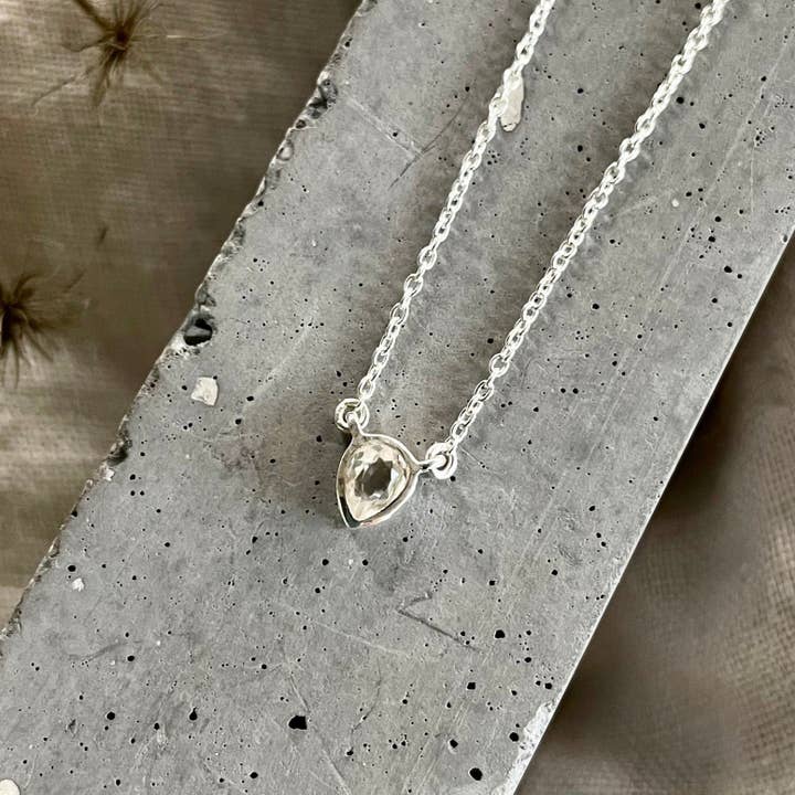 Joy Necklace | Crystal Quartz & Silver for wholesale by Naked Sage