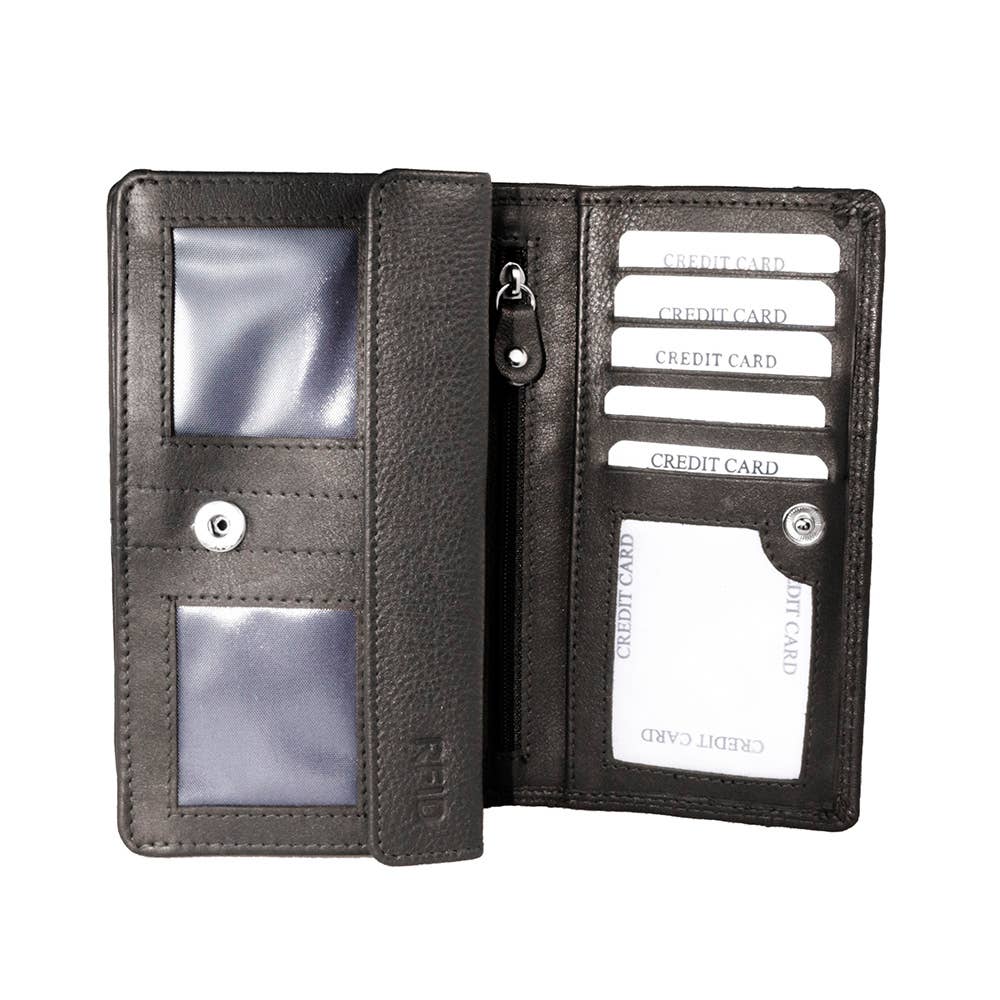 Arrigo - Wholesale Wallet - Women's - Wallet Leather Ladies RFID - Leather Woman Harmonica Wallet36