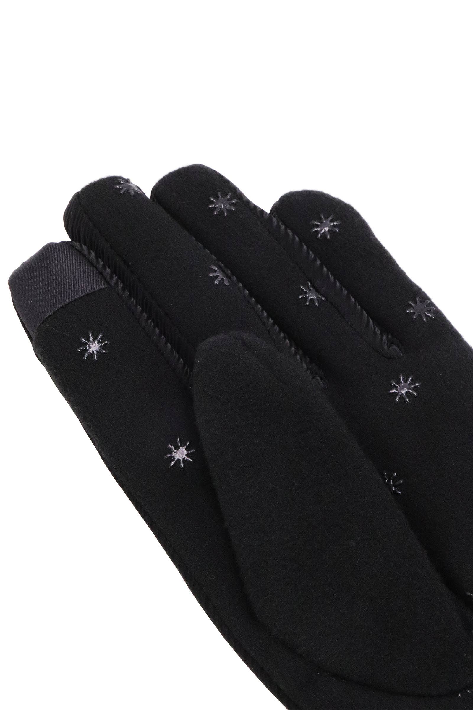 ASSORTED Snowflake Beaded Palm Faux Fur Cuffed Gloves for wholesale on Faire2