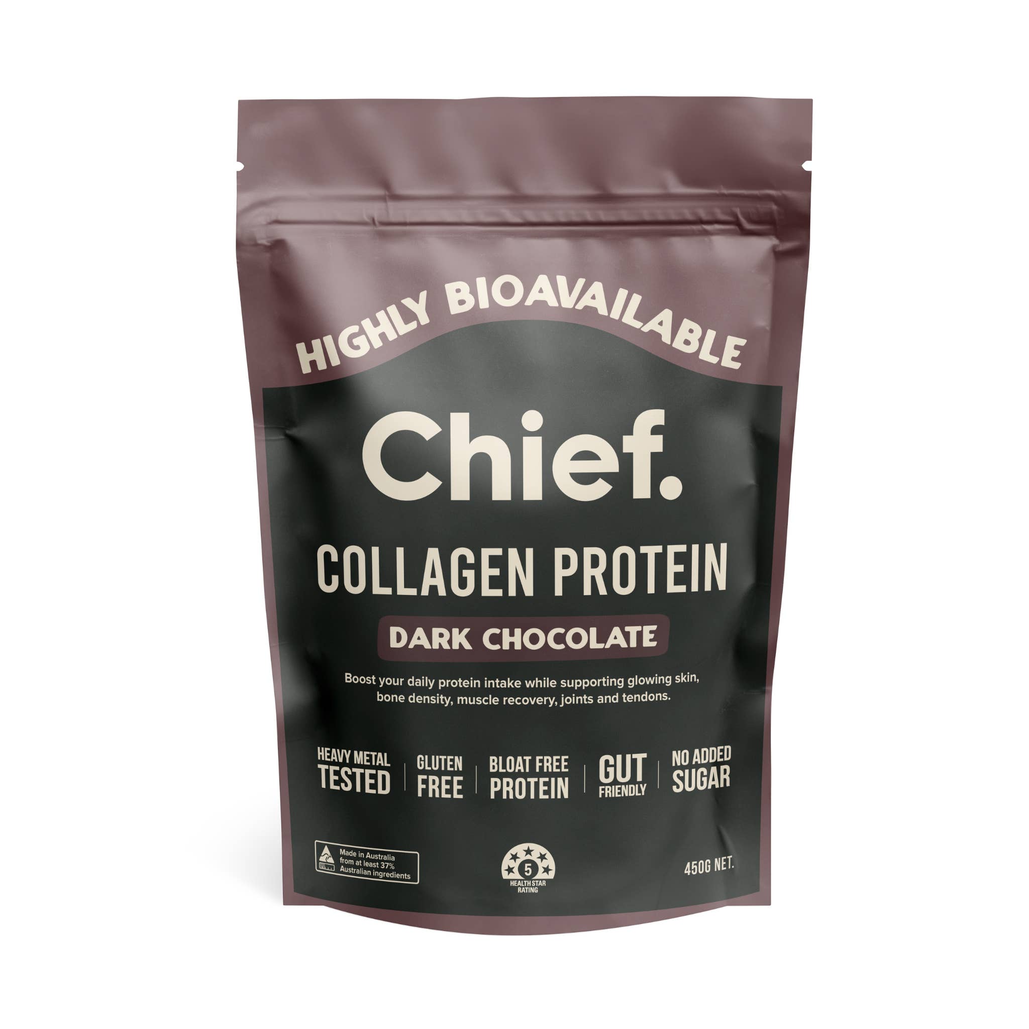 Chief Nutrition - Wholesale Protein/superfood powder - Grass-fed Collagen Protein Powder - Dark Chocolate