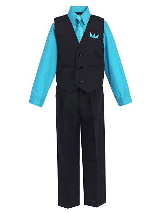 Boys Vest Suit Shirt Tie Pants Solid Size 16-20 RFL-1288 for wholesale by b-one inc