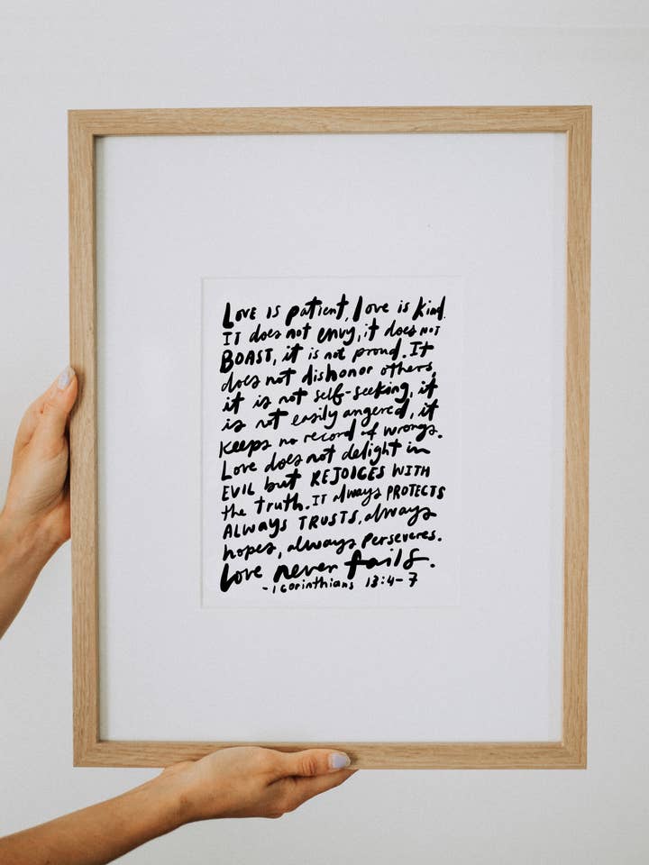 8x10 El amor es paciente para venta al por mayor de Jenessa Wait