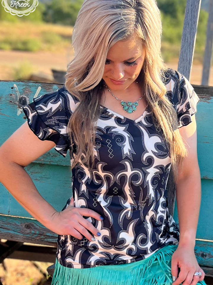 Sterling Kreek - Wholesale Blouse - Women's - Space Cowgirl Top