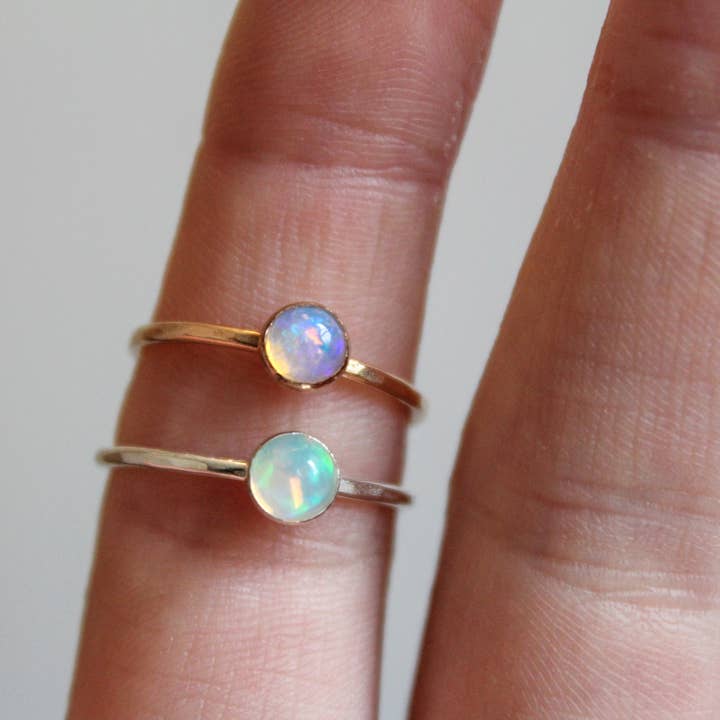 Opal Stacking Ring for wholesale by Ethereal Bloom Jewelry