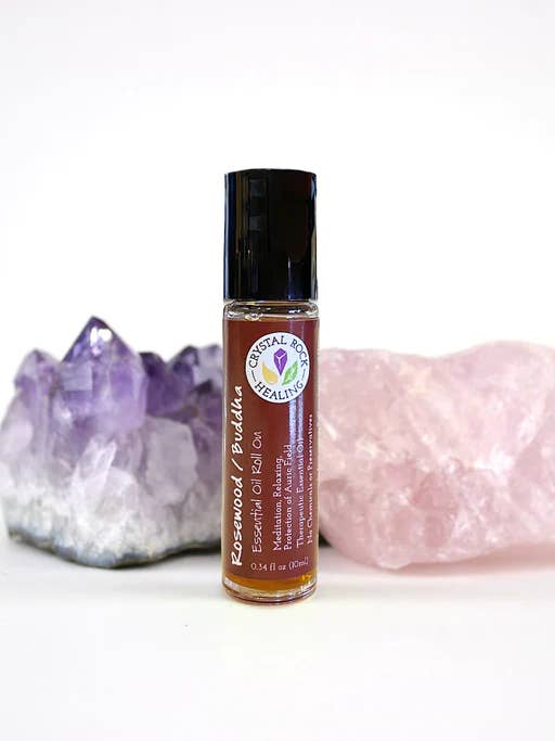 Rosewood/Buddha 10ml Roll-on for wholesale by Crystal Rock Healing, LLC