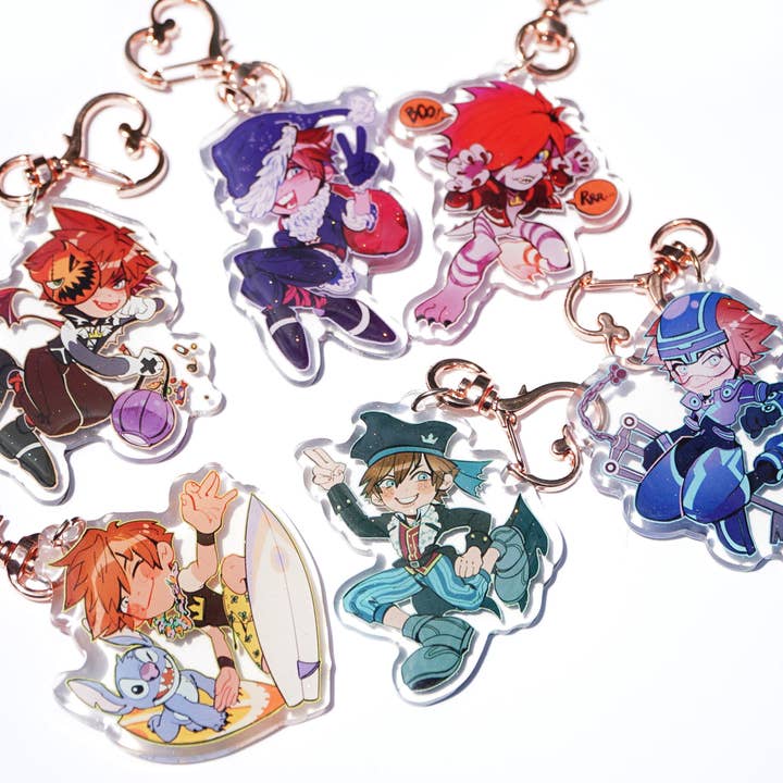 PORTE-CLÉS EN ACRYLIQUE 2,5" SORA'S WARDROBE - anime, kh pour la vente par KOHI & ANDIE