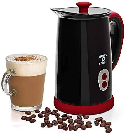 Moss & Stone - Wholesale Kitchen Appliance - Electric Milk Frother & Steamer for Making Latte, Cappuccino, Hot Chocolate, Automatic Cold Hot Milk Frother & Warmer, Foam Maker, Auto Shut-Off, Detachable Base & Non-Stick Interior0