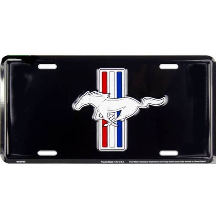 Ford Mustang Black - License Plate for wholesale by Signs 4 Fun