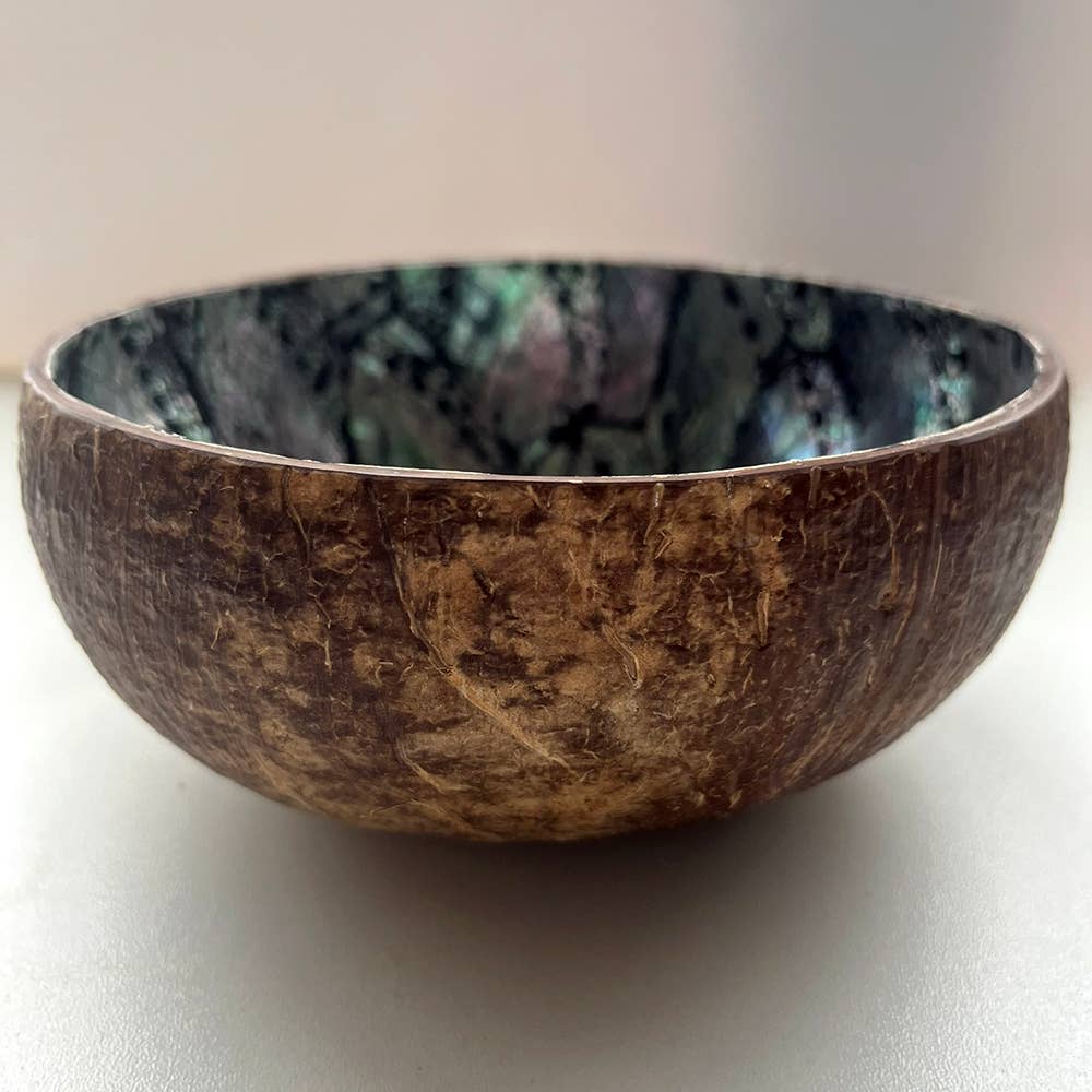 VIE – Engroshandel Pyntetallerken/skål – Skaalskål i kokosnøddeskal med abaloninlæg2