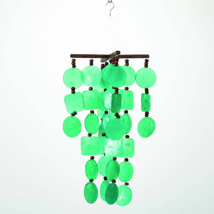 Patina Green Capiz Chime for wholesale by Woodstock Chimes