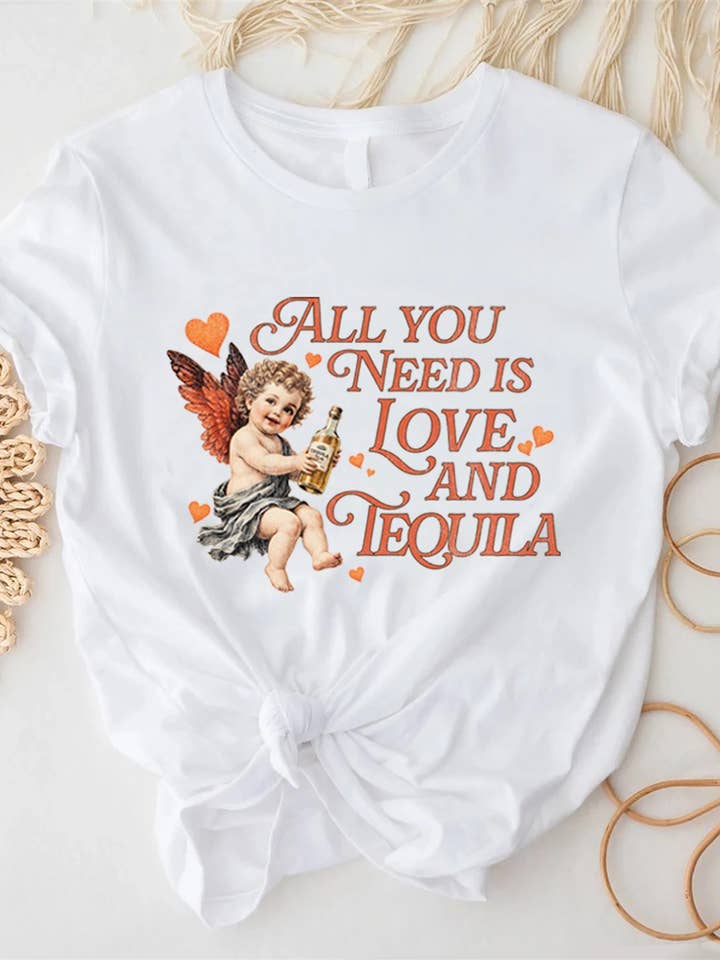 Kärlek & Tequila Grafisk Bella Canvas T-shirt för wholesale av PINK NABI