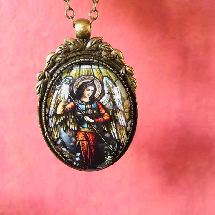 Elysium Pendants - Wholesale Pendant/Charm Necklace - Archangel Michael pendant, angel, angel wings, EP0053