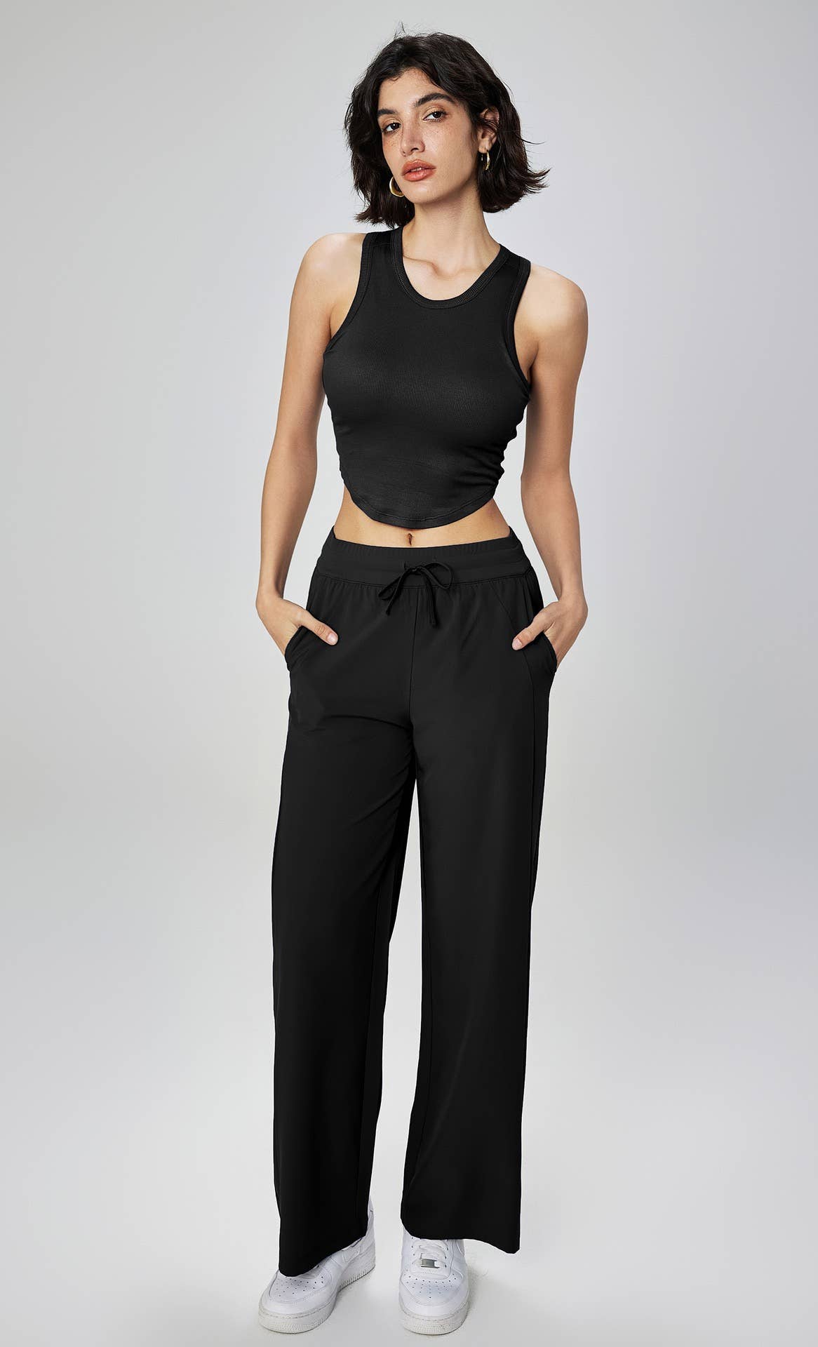 91thelabel - Vente Pantalon de sport – femme - Pantalon de sport Alexandria Easy-Fit à taille élastique et jambes droites 6