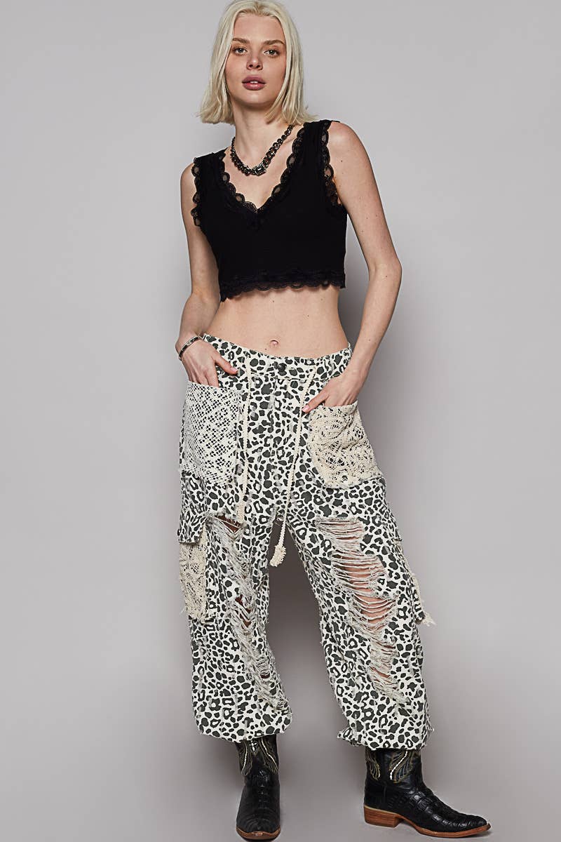 Pol Clothing - Wholesale Tank Top - Women's - Lace Trim Ribbed V Neck Summer Sleeveless Crop Top36