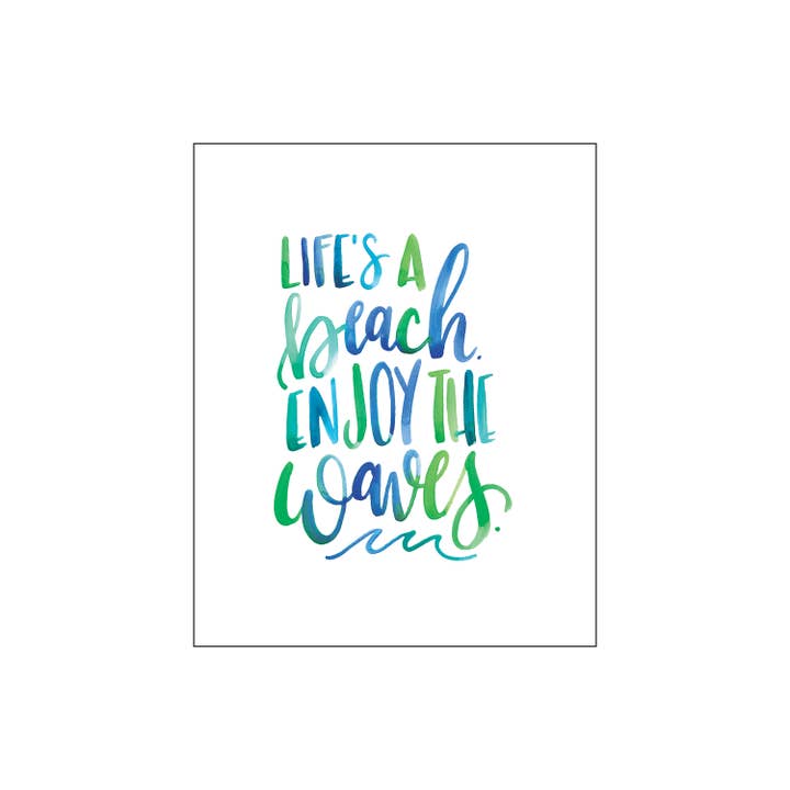 Beach print for wholesale by Katie Elizabeth Lettering