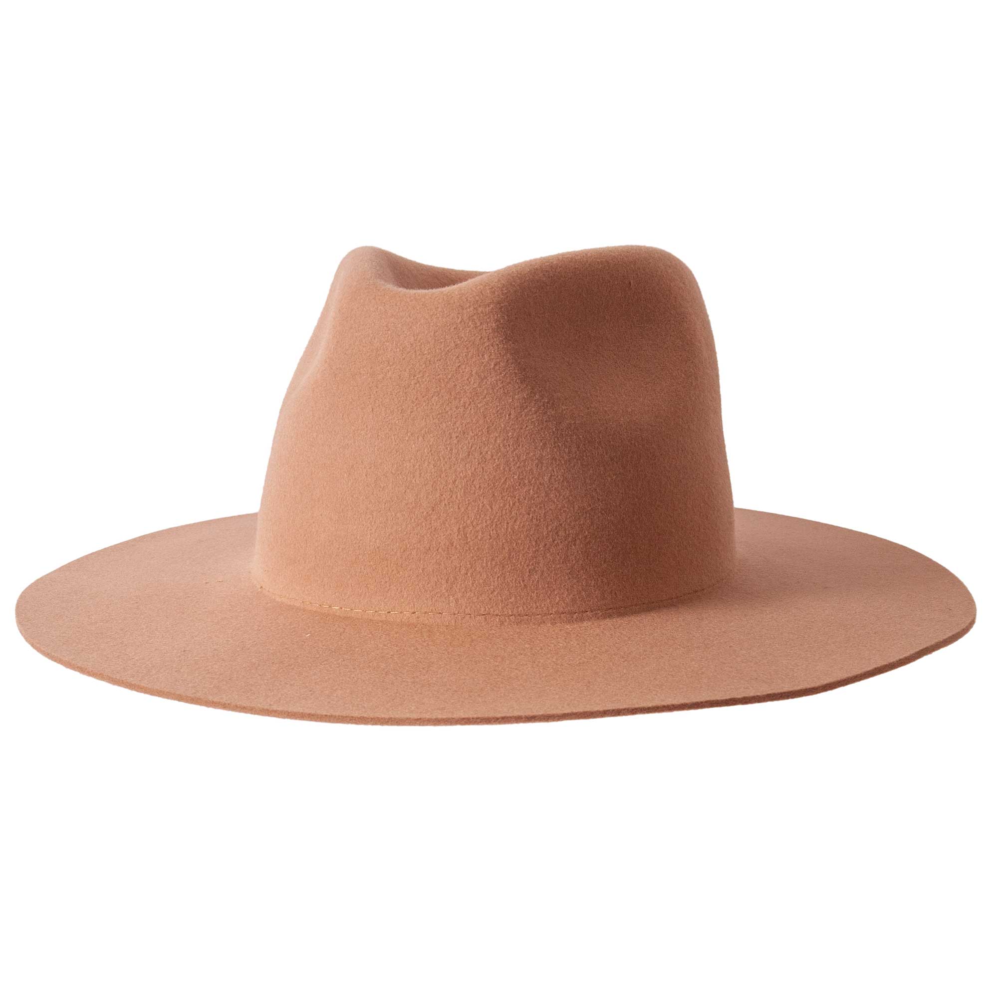American Hat Makers - Wholesale Fedora - Unisex - 100% Wool Felt Flat Brim Fedora Hat - Style Rancher61