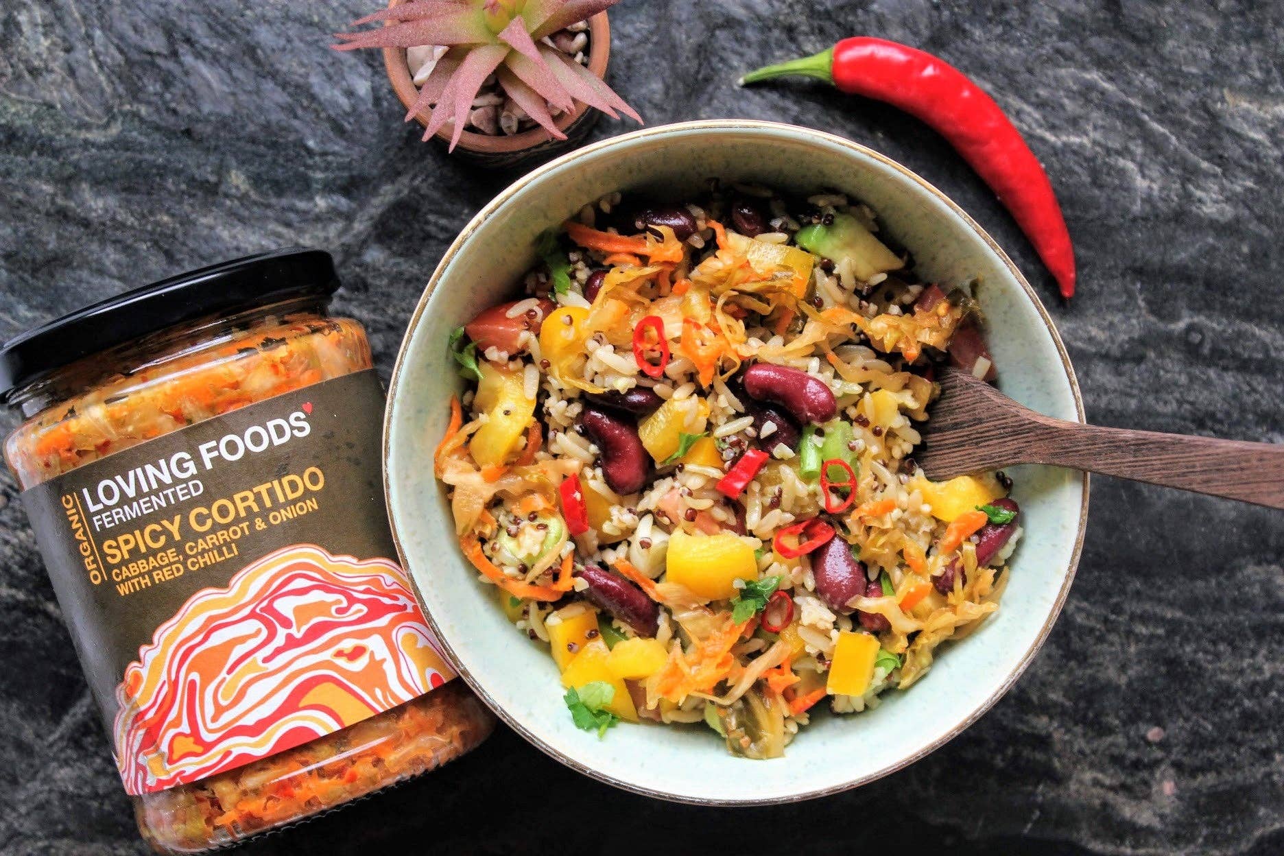 Loving Foods - Wholesale Sauce - Organic Spicy Cortido Kraut4