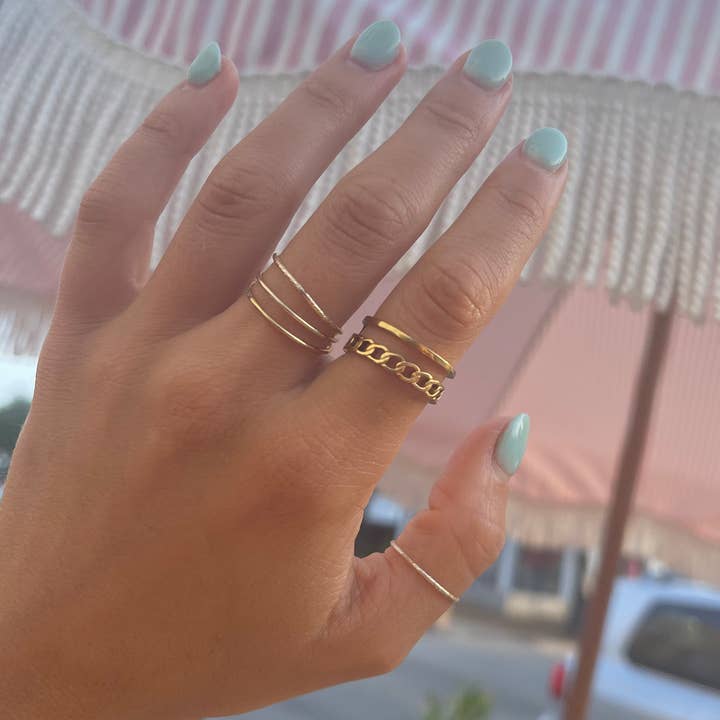 Nikki Smith Designs - Wholesale Band/Stacked Ring - Gold Filled Stackable Ring- Plain Gold