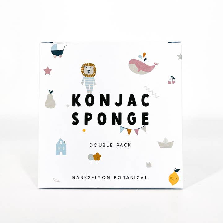 Banks-Lyon Botanical - Wholesale Bath Pouf/Sponge - Konjac Sponge - Double Pack