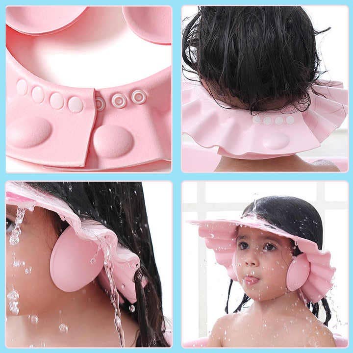 VIGOR - Wholesale Showercap - Adjustable Shower Cap for Kids with Ear Protection(10 Pack)3