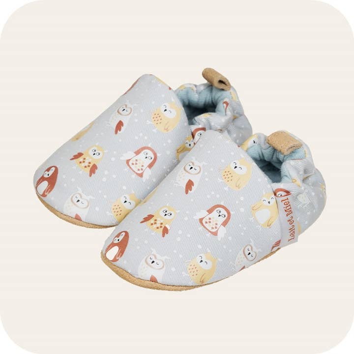 Baby cotton slippers - Owl for wholesale by LAIT ET MIEL
