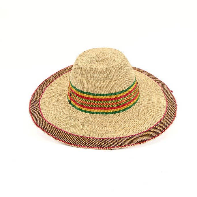 African Straw Sun Hat for wholesale by Gitzell FairTrade