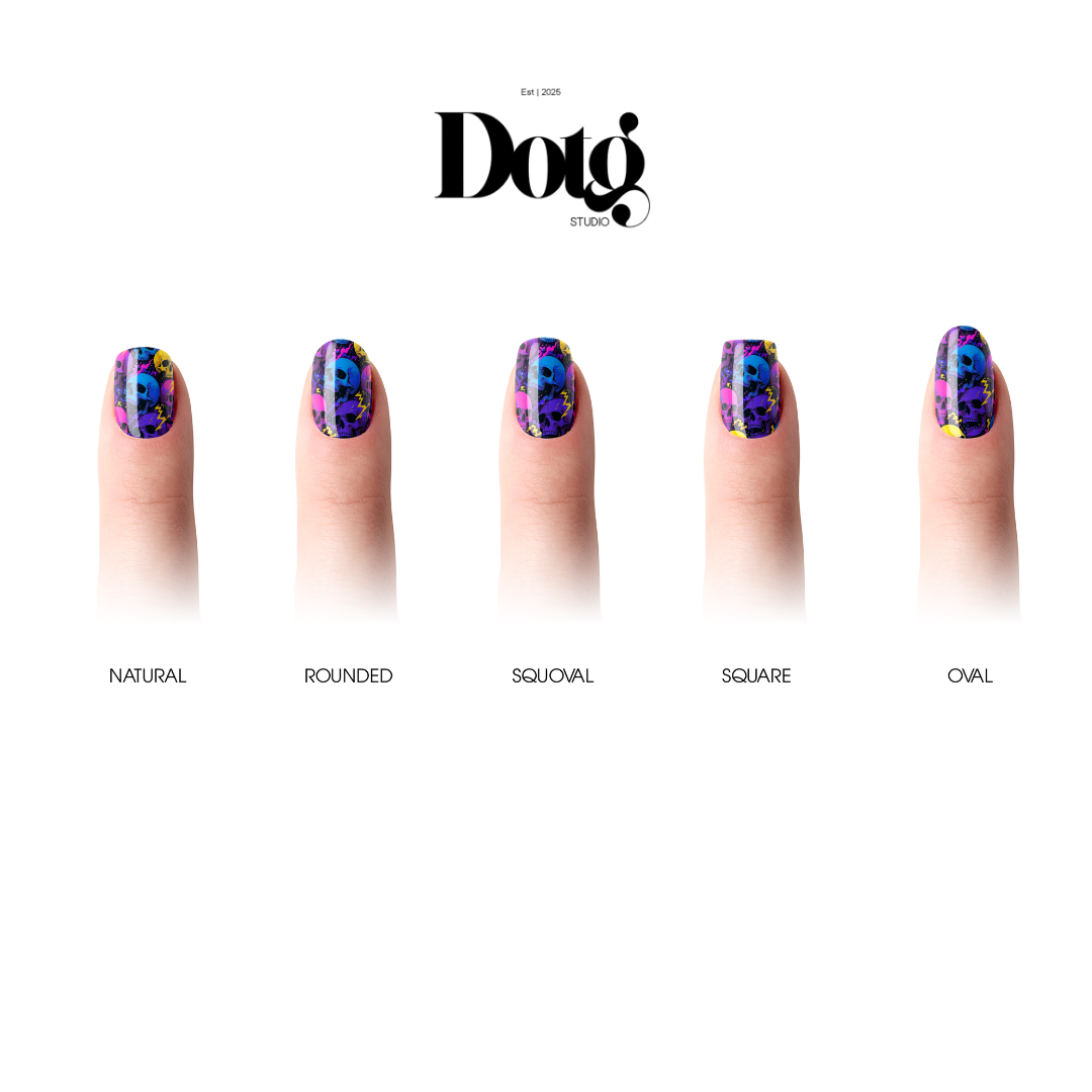 Design on The Go Studio - Vente Nail Art/Autocollant pour les ongles - Autocollants pour manucure et pédicure DIY Electric Skulls2