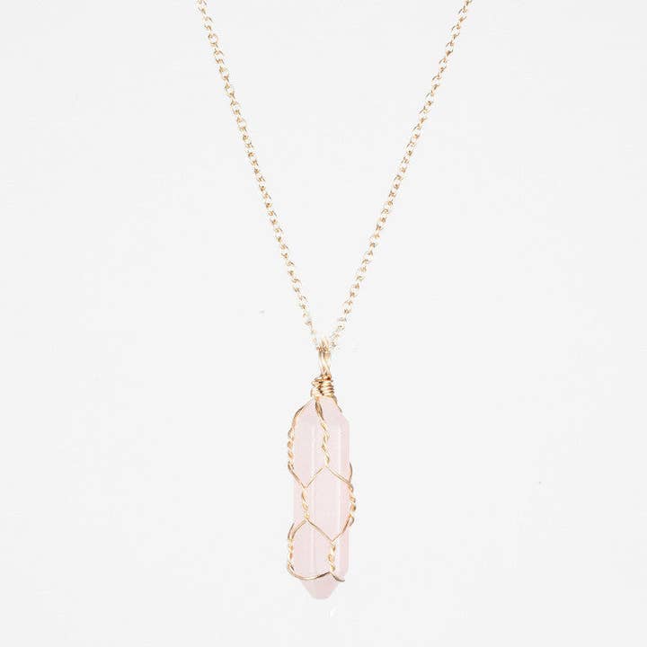 Perimade & Co. LLC – Großhandel Kette mit Anhänger/Charm – Heilkette aus natürlichem Kristall aus rohem Stein aus massivem Kupfer2