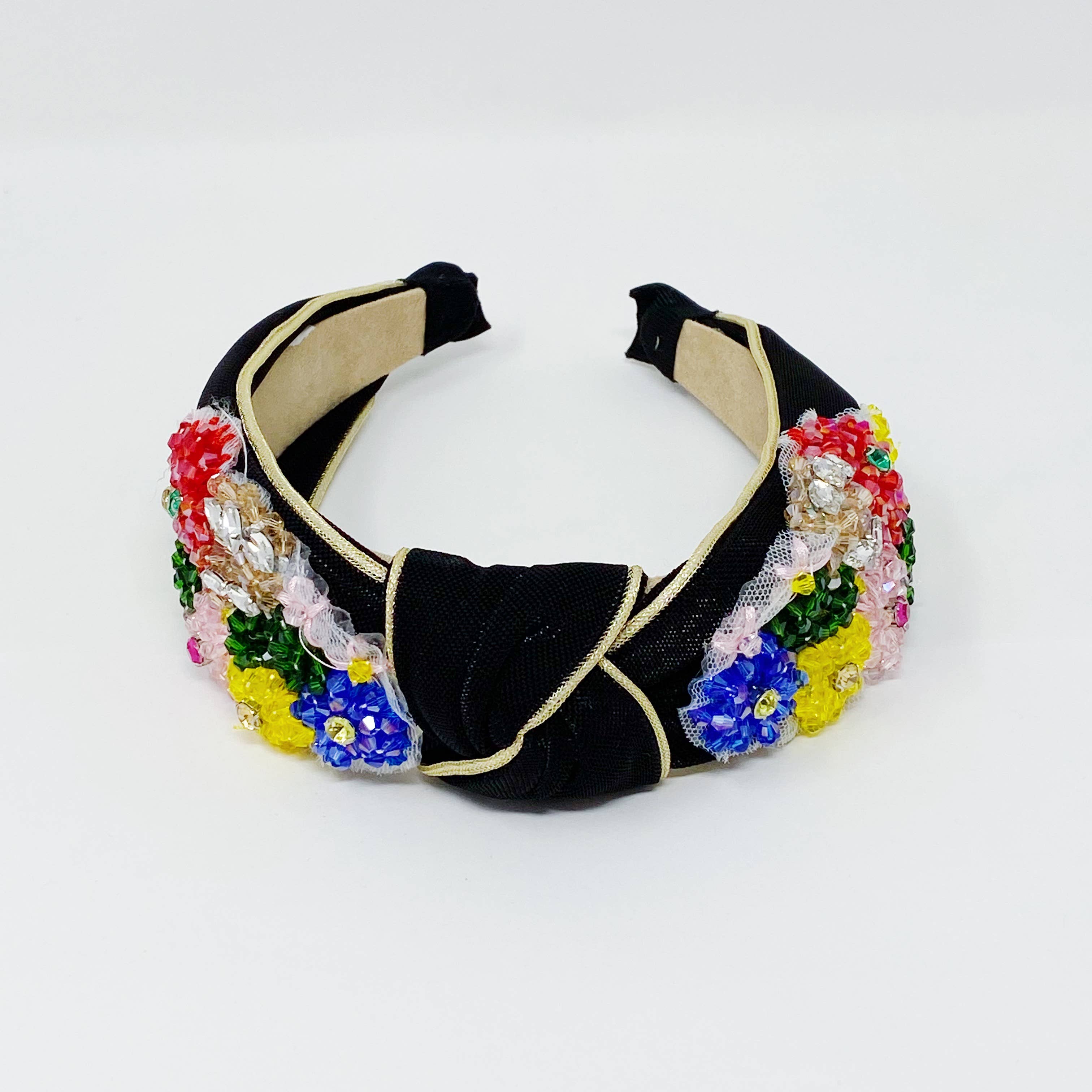 Ellison+Young – wholesale Fashion headband – women's – Luxe Flower Bead Headband1