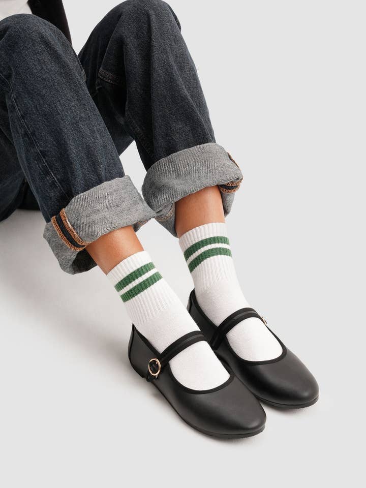 Paez - Wholesale Flats - Women's - MARY JANE MICROFIBER NAPA BLACK - WOMAN
