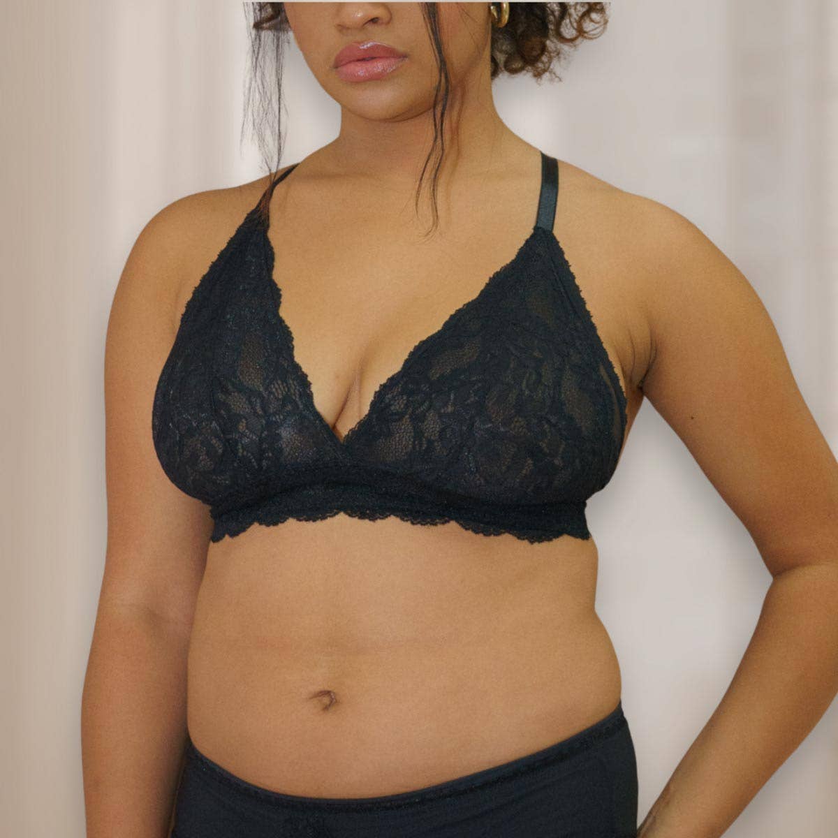 Black Lacey Everyday Wireless Bra for wholesale on Faire6
